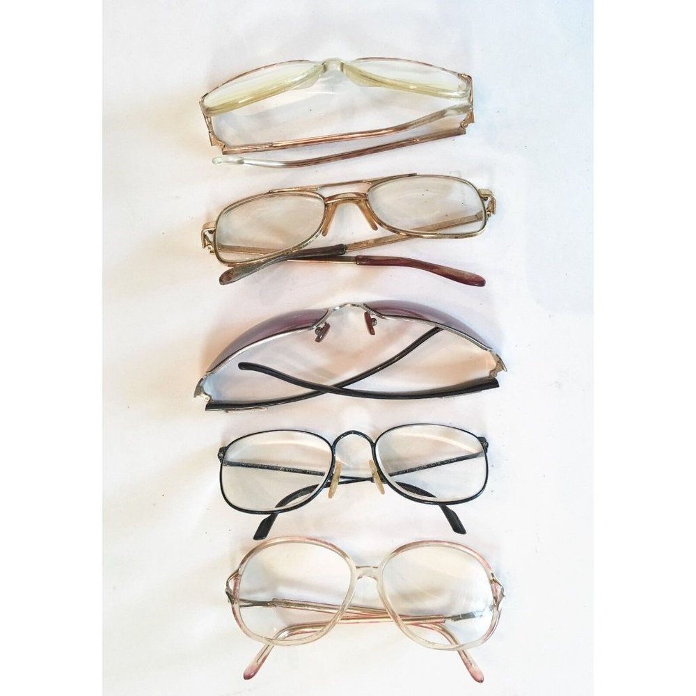 Vintage Eyeglass Frames Glasses Xcess Collecting Plastic Lot of 5 Defective